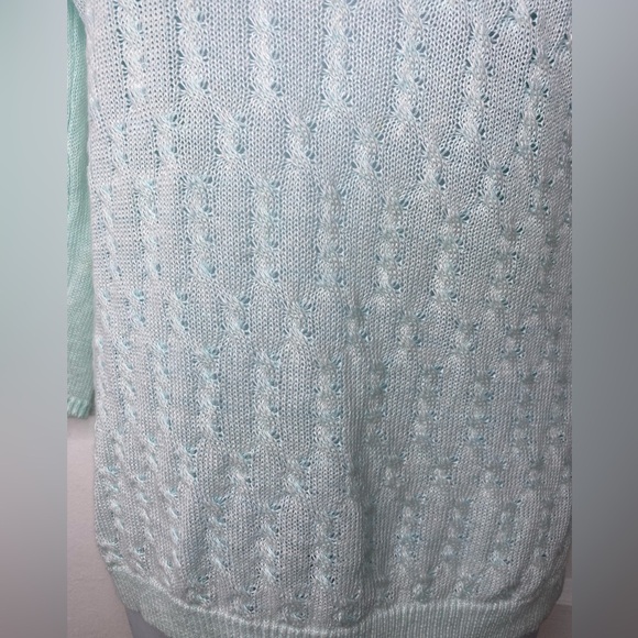 Tommy Bahama Light Mint Green/Blue Sweater. Pictured AS IS - Picture 3 of 7